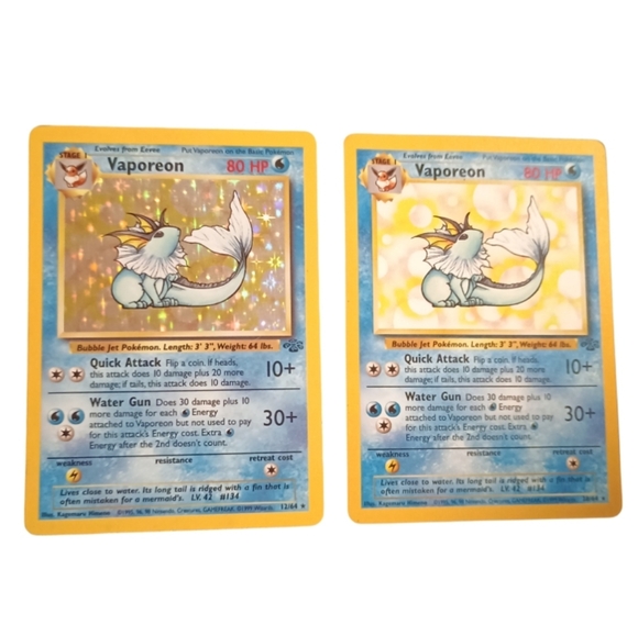 Pokemon Other - Vaporeon Pokémon Card Duo Set Of 2 Cards Rare